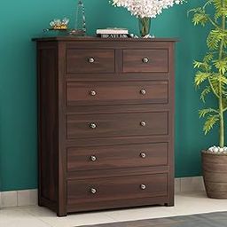 Craftswood Solid Sheesham Wood Chest of 6 Drawers – Contemporary Wooden Sideboard Storage Cabinet for Bedroom, Hall, Kitchen & Home Office – Durable Solid Wood Furniture (Walnut Finish)-image-29