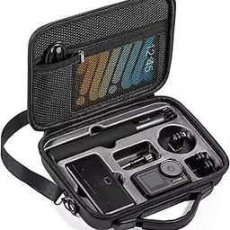 M.G.R.J® Travel Portable Bag Compatible for DJI Osmo Action 5 Pro / 4/3 Camera & Adventure Combo Accessories Carrying Case (Hard|EVA|Black)-16