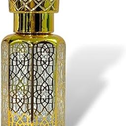 Luxury 12ml Attar Bottle with Stick Applicator | Refillable Glass Oil Perfume Bottle for Ittar, Fragrance & Essential Oils – Decorative Golden Design for Gifting & Storage-image-83