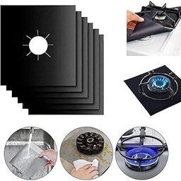 VATTU Stove Top Burner Covers 4Pcs, Reusable Gas Hob Range for Burner Protector Liner Cover Clean Mat, Cooker Double Thickness Stove Cover for Fast Kitchen-image-4