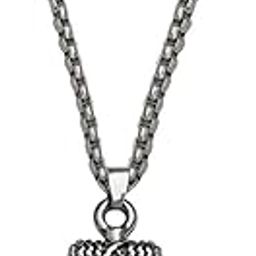 Navy Sailor Rope Anchor Hook Box Chain Silver Stainless Steel Pendant Necklace For Men And Women SPn2022788-image-3