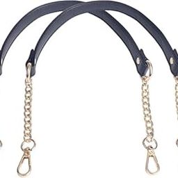 VIGHNESHWAR TRADERS Purse Chain Handles - Microfiber Leather - Replacement for Shoulder Bag or Handbag 23.6 inch Long (2 PCS/Gold)-picture-30