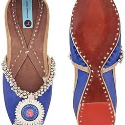 Blue Meenakari Relish Jutti for Women | Punjabi Jutti | Mojari for Ladies | Bridal Soft Leather Ethnic Juttis-image-39