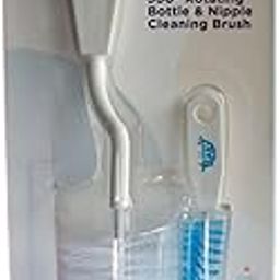 Mommas Baby 360° Rotating Bottle & Nipple Cleaning Brush | Ergonomic Handle | 360° Movable Bristles | Versatile Cleaning with Hanging Storage (MB40118)-image-20