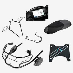 Favourite Auto Accessories 4-in-1 Combo Kit for ATH RTZ EV Scooter | Foldable Footrest & Crash Guard Set, 3D Floor Mat, Seat Cover, Screen Guard | Full Accesories Set Combo Kit-image-73