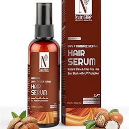 NutriGlow Advanced Organics Hair Repair Serum For Dry, Damage,Unmanageable and Frizzy Hair, Ultimate Nourishment, Instant Shine, Healthy Hair, All Hair Types, Sulphate Free, 100 ml-57