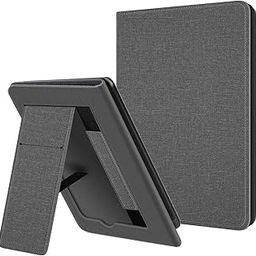 Ayotu Folding Case for All-New Kindle 10th Gen 2019 Release - Durable Cover with Auto Wake/Sleep,Lightweight Hands-Free Stand Cover with Hand Strap(Not Fit Kindle Paperwhite),Grey-image-45