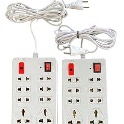 MLU Extension Board 2 Mini (8+1) Universal Multi Plug Point with Safety Fuse and LED Indicator, White-picture-24
