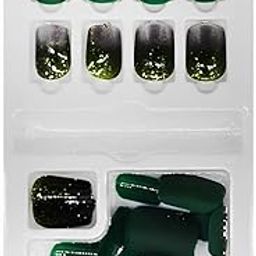 SYGA Press on Gel Nails Medium Length 30 Pcs With Double Sided Jelly Adhesive Nail Glue Nail Filer,Fake Nails Long Lasting Press Nails for Women Nail Art DIY with Nail Tips Glue(F635-6)-image-34