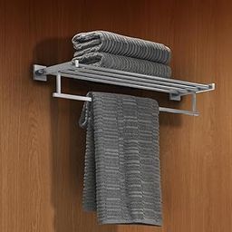 Kohler Multipurpose Towel Rack | Corrosion Resistant, Anti-Peel and Scratch Resistant | 304 Stainless Steel with Brushed Steel Finish | 2 Years Warranty (650L x 203W x 113H mm)-28