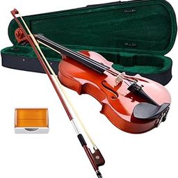 Imaginea Beginner Violin Set 4/4 - Complete with Case, Bow, and Rosin for New Learners (Brown)-picture-15