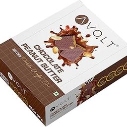 Avolt Chocolate Peanut Butter Wafer Bar With 14G Protein- 100% Veg, Enriched With Peanuts, Vitamins And Fiber - Energy & Immunity Booster (Pack Of 6)-80