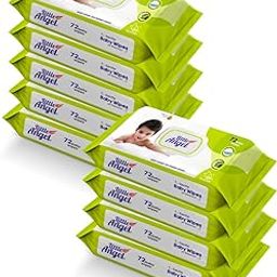 Little Angel Super Soft Cleansing Baby Wipes Lid Pack, 648 Count, Enriched with Aloe vera & Vitamin E, pH balanced, Dermatologically Tested & Alcohol-free, Pack of 9,72 count/pack-7