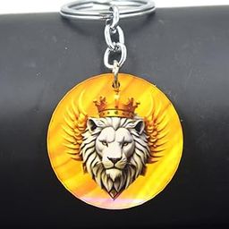 Lion Zoadic Lucky Charm Religious Acrylic Keychain for Men and Women Gifting-54