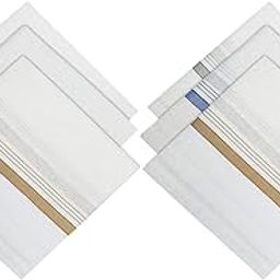 Men's Cotton White Stripe Handkerchief/Hanky/Rumal - Large 18 * 18 Inch (Pack of 6)-image-33