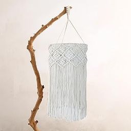 ecofynd Cotton Chandelier | Boho Hanging Lamp, Handmade Ceiling Pendant Light Shade for Bedroom Living Room Nursery | Bohemian Dreamcatcher Lamp for Home Aisle Garden Party (L004)-picture-0
