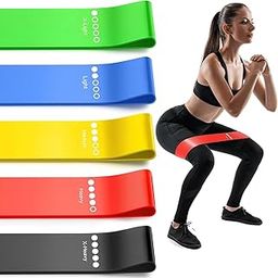 FITRXX - Resistance Loop Bands/Therabands for Workout, Exercise, Gym, Exercise, Fitness, Crossfit, Stretching, Yoga, Physiotherapy, 12 inch, Set of 5(Material: Natural Rubber)-image-38