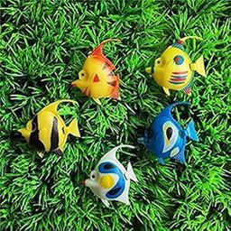 Artificial Decorative Plastic Floating Colorful Fishes for Aquarium Pack of 5-image-63