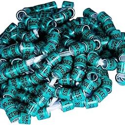 Club Bollywood®100 Pieces Pigeon Dove Leg Rings 2024 Identify Bands Accessory Training Ring Green|Pet Supplies | Bird Supplies |100 Aluminium Pigeon Leg Rings-picture-31