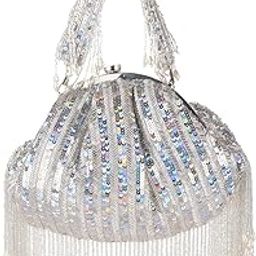 Silver silver half frame potli bag II Women's Traditional Designer Clutch For Women & Girls II DESIGNER POTLIS-46