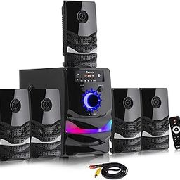 Tronica 70W BT2050 5.1 Home Theater with Wireless/Bluetooth/Auxiliary/FM/SD Card/USB Support & Remote | 5.25-INCH SUBWOOFER | Home Theater Suitable with PC/Laptop/TV/Guitar-24
