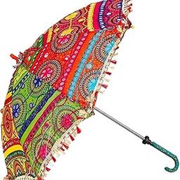 SVDK Multicolour Pack of 1 Handmade Decorative Umbrella Useful For Party, Home Decor, Pre Wedding-image-8