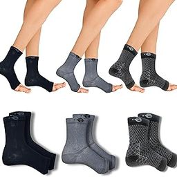Ecosync Open Toe Bamboo Cotton Neuropathy Compression Socks Combo (Black + Grey + Dot Black) – Moisture-Wicking, Breathable, Pain Relief for Diabetic & Neuropathy, Soft, Unisex, Eco-Friendly.-image-63