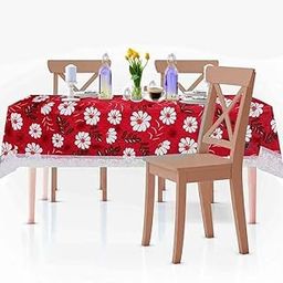 DadaDeals Premium Dining Table Cover for 6 to 8 Seater, 60 x 90 inch Size, Waterproof and Dustproof (Pink White Flower, 60x90 inch- 6-8 Seater)-image-87