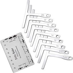 UJEAVETTE® 9Pcs Understring Radius Gauge with Guitar String Height Ruler Measuring Tool|Acoustic-Electric Guitar|Electric Guitar|Guitar Accessories-image-59