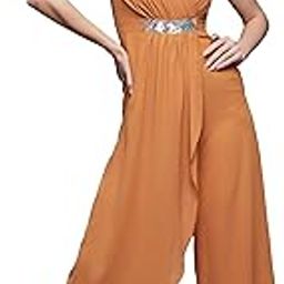 Women's V-Neck Sleeveless Embellished Wrap Regular-Length Jumpsuit-image-56