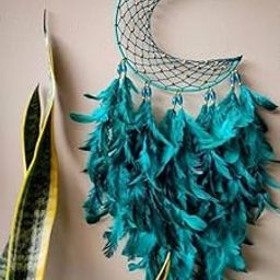 UVID Art and Craft Supplies Feather Dream Catcher (35 inch, Green)-image-96