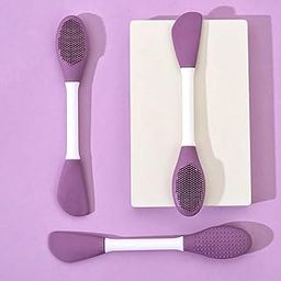KESRIN Pack of 2 Silicone Face Mask Applicator | 2-in-1 Soft Bristle Face Scrubber & Beauty Tool | Double-Headed Mask Brush for Cleansing & Applying Mud Masks | Ideal for Home & Beauty Salon Use-16