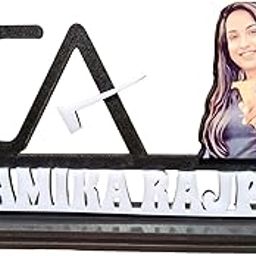 Premium Chartered Accountant Table Top Name Plate with Photo Cutout - Ideal Gift for CA Professionals | 8x5 inches-image-10