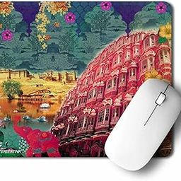 Fatfatiya Colours of Jaipur Best Desk Mouse Mat-image-52