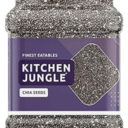 Kitchen Jungle Raw Chia Seeds 1 kg Jar Pack | Seeds For Eating | Diet Snacks | chia seeds for weight loss | Omega-3 | Non-GMO and Fibre Rich-image-8