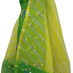 Kota Doria Painting Suit with Laheriya Dupatta-image-31
