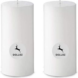 Dolloz Paraffin Wax Pillar Candle | Dripless | Smokeless | Unscented | Burning time- 60 hrs | Hand Poured | Christmas Candle (Set of 2, 3 X 6 Inch, White)-image-40
