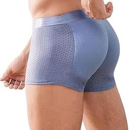 Nylon Ice Silk Breathable Men's Underwear, Mens Padded Butt Underwear Boxer Shape Enhancer Briefs-26