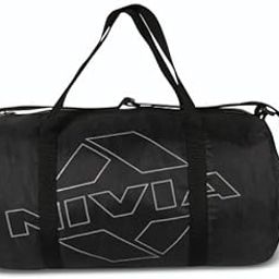 Nivia Enfold 2.0 Duffle Polyester Gym Bags, Adjustable Shoulder Bag for Men, Unisex Sports Carry Bag, 18L Quick Access Pocket, Black - Orange (Black-Grey),Capacity-18 litres-27