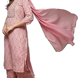 biba Women's Poly Silk Printed Suit Set-picture-11