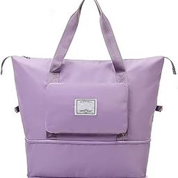 Oxford Fabric Large Capacity Travel Bag, Foldable Travel Bag, Expandable Travel Duffel Bag, Collapsible Waterproof Large Capacity Travel Handbag (Pack of 1) Color As Per Available for Women-image-34