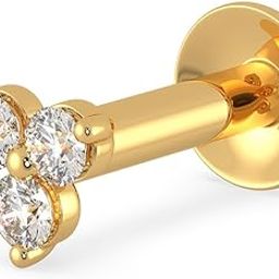 Yellow Gold Nose Pin for Women 22 k | 22k BIS Hallmark (916) Nose Stud for Women and Girls with Piercing-52