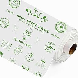 Rush Premium 50 Mtr Nutri Wrap Food Wrapping Paper Roll with Sealing Sticker, Non-Sticky Butter Paper Roll for Roti Use as Parchment Paper for baking cake, Kitchen Roll Paper or roti clothes wrap-17