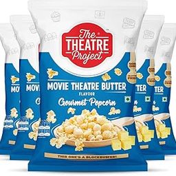 The Theatre Project Movie Theatre Butter Popcorn - Gourmet Snack, Buttery, Crispy Popcorn for Movie Nights Combo Pack of 5 Pouches (135g)-image-21