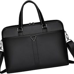 Business Bag For Men Briefcase Notebook Bag Shoulder Bag For Business Travel Pu Black | Mens Accessories | Backpacks, Bags & Briefcases-24