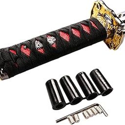 THE CAR BODY SHOP Car Gear Knob Katana Design – Red Sword Handle Style | 25CM Universal Fit for SUV & Cars | Unique Interior Accessory (Black)-11