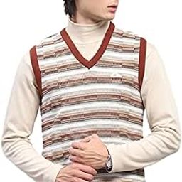 Mens Self Design V Neck Sleeveless Sweater (1243214SL)-image-61