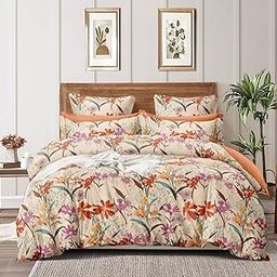 Homereels Super Soft Glace Cotton Microfiber Premium Floral Design AC Comforter Double Bed King Size Blanket/Duvet/Dohar for All Weathers/Season-90x95 Inch-14