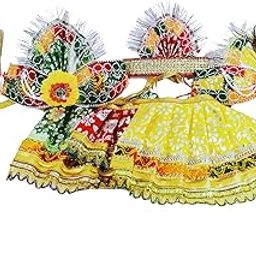 Jagannath World Traditional Dress Set for 10-Inch Idols of Lord Jagannath, Balabhadra & Subhadra – Ethnic Pagadi & Vastra Set for Trio Deities-picture-18