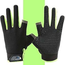Workout Gloves Nonslip Breathable 2 Low Fingers Protective Unisex Gym Gloves Bike Gloves Fishing Gloves Working-image-73